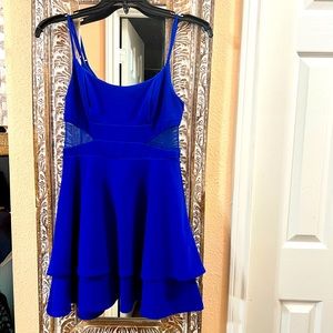 B. DARLIN ROYAL BLUE DRESS IN SIZE 13/14